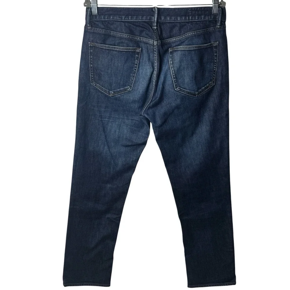 Banana Republic Slim Dark Blue Jeans Capsule‎ Comfort Preppy Chic Minimalist 33